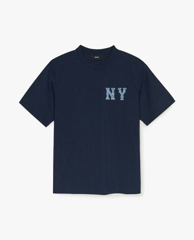  MLB - Áo thun unisex tay ngắn Basic Denimlike Coopers Overfit 