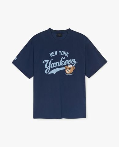  MLB - Áo thun unisex cổ tròn tay ngắn Letter Mega Bear 