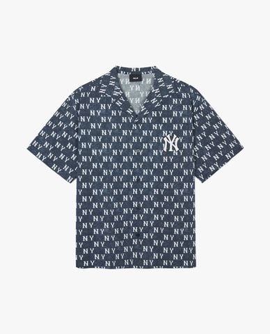  MLB - Áo sơ mi denim unisex cổ bẻ tay ngắn Like Classic Monogram 