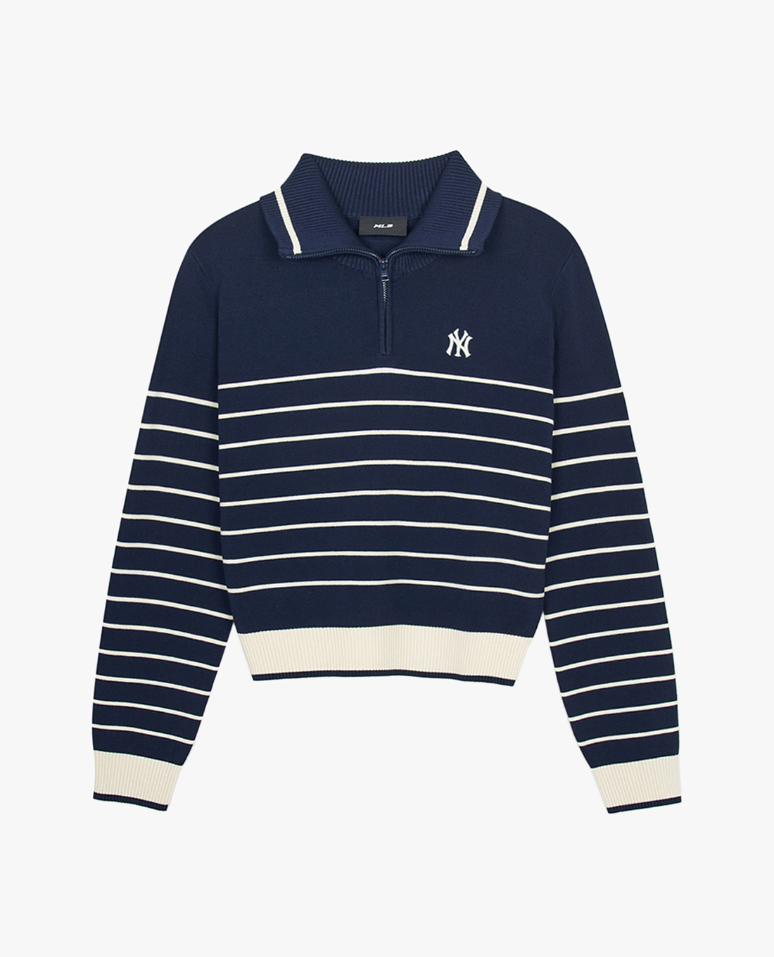 MLB - Áo sweatshirt nữ cổ bẻ tay dài Varsity