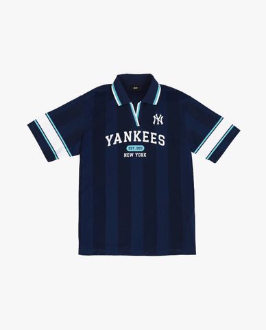  MLB - Áo polo nữ cổ bẻ tay ngắn Varsity Sport Jersey Overfit 