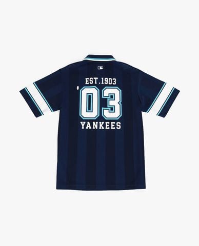  MLB - Áo polo nữ cổ bẻ tay ngắn Varsity Sport Jersey Overfit 