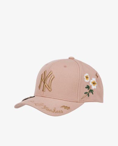  MLB - Nón bóng chày thêu hoa thời trang 