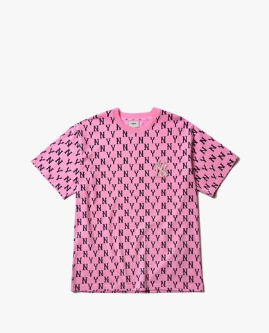  MLB - Áo thun phom suông ngắn tay Monogram All Over Overfit 