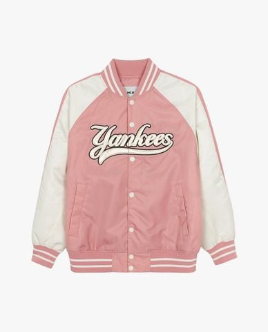  MLB - Áo khoác bomber nữ Nylon Front Graphic Varsity 