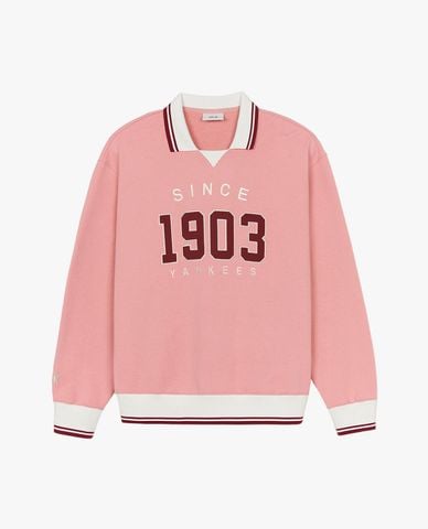  MLB - Áo sweatshirt unisex cổ bẻ tay dài Varsity Sportive 