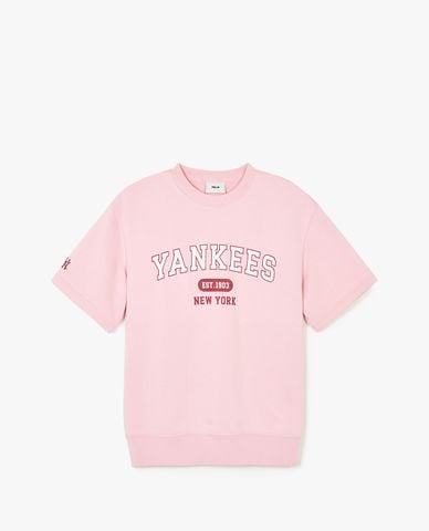  MLB - Áo thun unisex cổ tròn tay ngắn Varsity New York Yankees 