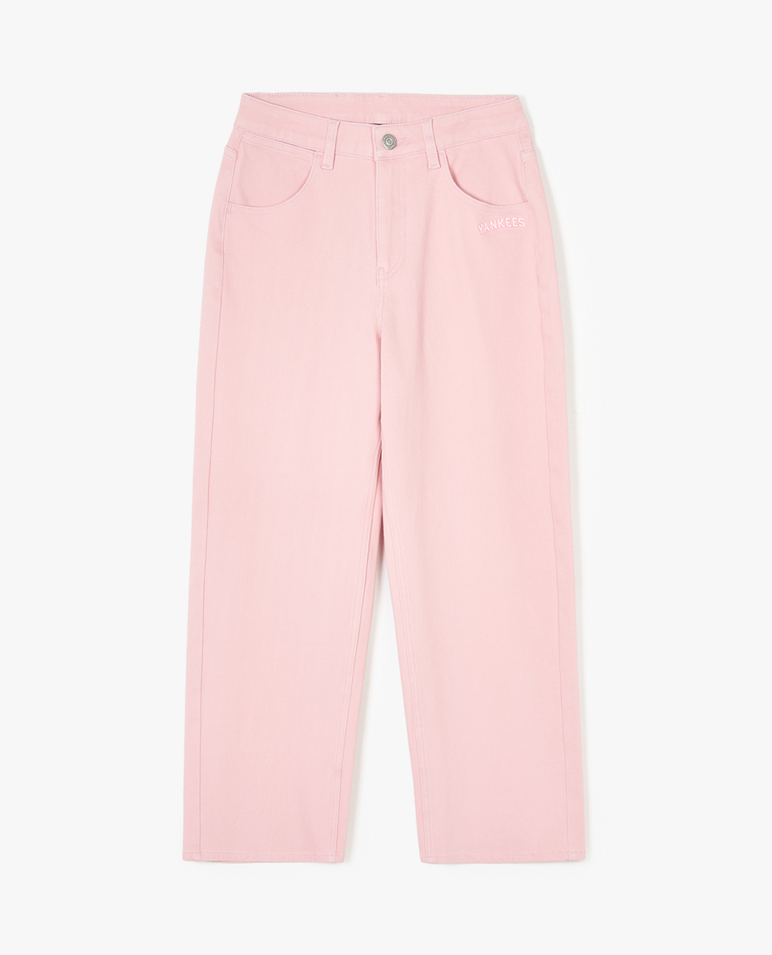 MLB - Quần jeans nữ ống rộng thời trang