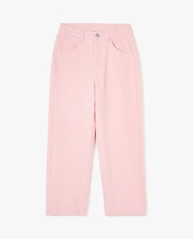  MLB - Quần jeans nữ ống rộng thời trang 