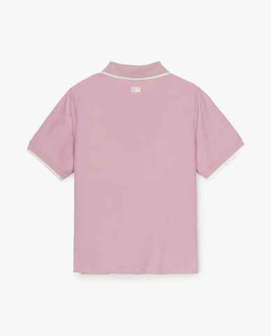  MLB - Áo polo nữ tay ngắn Dia Monogram Tonal Jacquard 