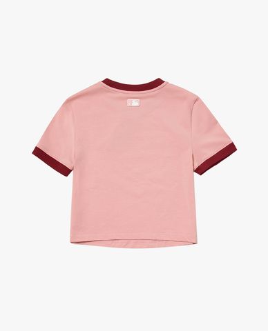  MLB - Áo croptop nữ cổ tròn tay ngắn Varsity 