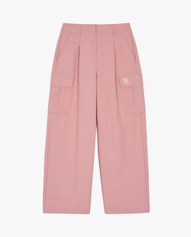  MLB - Quần dài nữ ống rộng lưng thun Varsity Cargo 