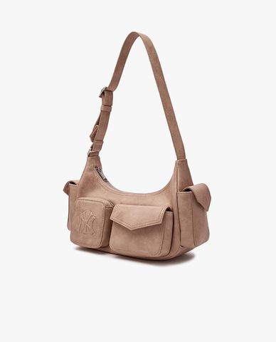  MLB - Túi đeo vai nữ phom chữ nhật Multi Pocket Cargo 