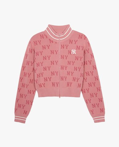  MLB - Áo khoác cardigan unisex cổ tròn tay dài Monogram 