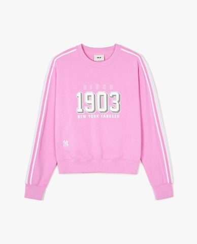  MLB - Áo sweatshirt nữ cổ tròn tay dài Sportive Varsity Track 