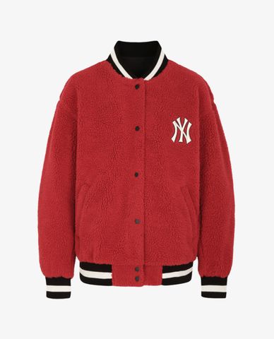  MLB - Áo khoác bóng chày New York Yankees Sheep Boa Solid 