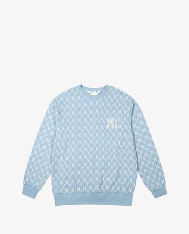  MLB - Áo sweatshirt tay dài cổ tròn Full Side Monogram Overfit 