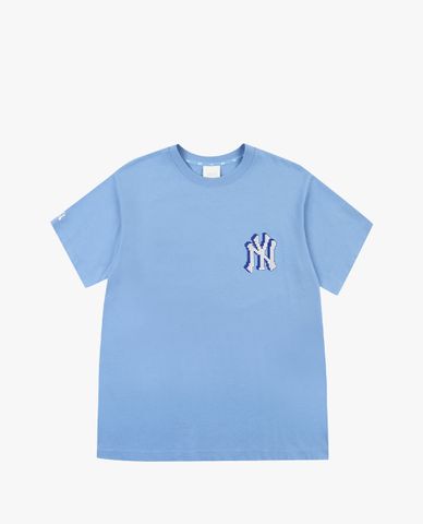  MLB - Áo thun cổ tròn ngắn tay PLAY Back Pixel Logo 