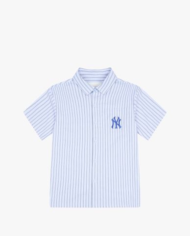  MLB - Áo sơ mi ngắn tay kẻ sọc thời trang Pride Tag 