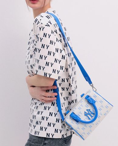  MLB - Túi xách nữ phom chữ nhật Classic Monogram Jacquard Small Boston 