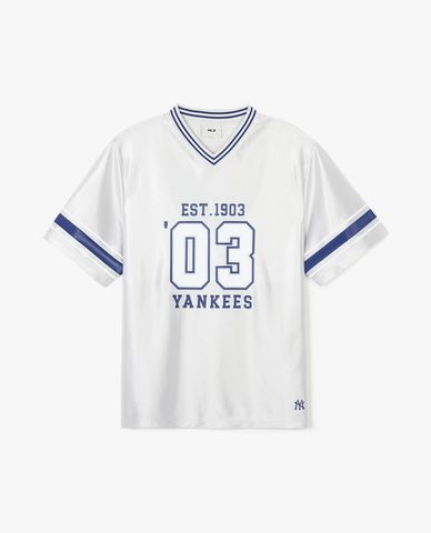  MLB - Áo thun unisex cổ V tay ngắn Varsity Soccer Jersey 