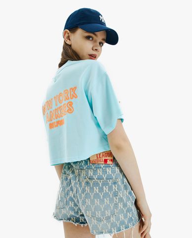  MLB - Áo croptop nữ tay ngắn Crop 21ver. 