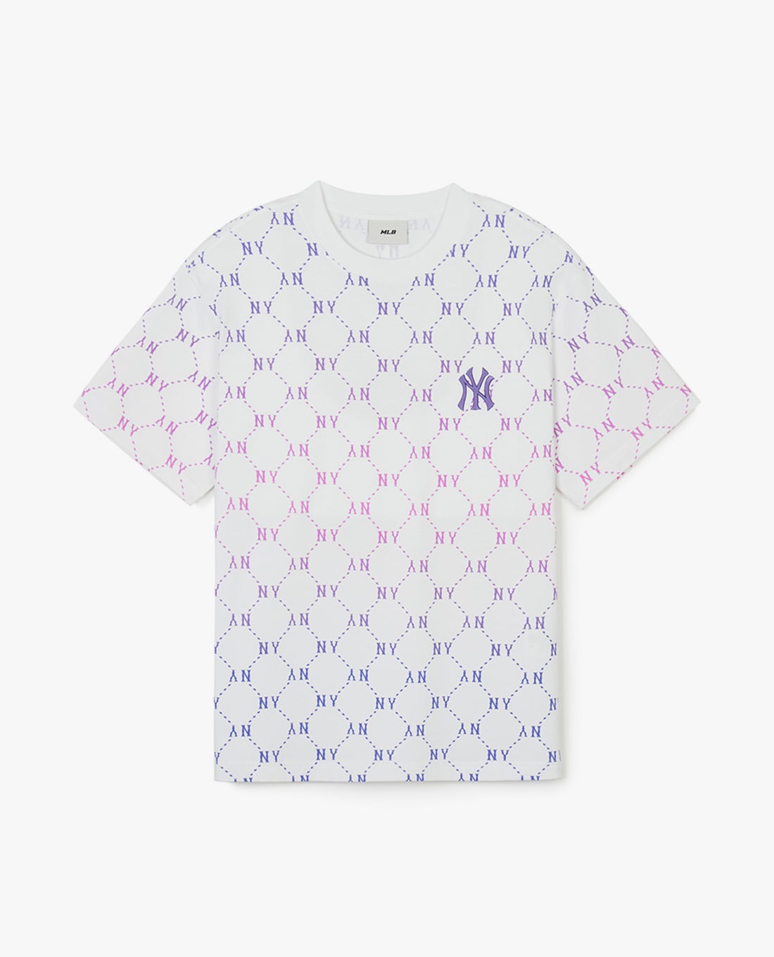 MLB - Áo thun unisex cổ tròn tay ngắn Jacquard Dia Monogram
