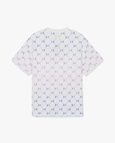  MLB - Áo thun unisex cổ tròn tay ngắn Jacquard Dia Monogram 