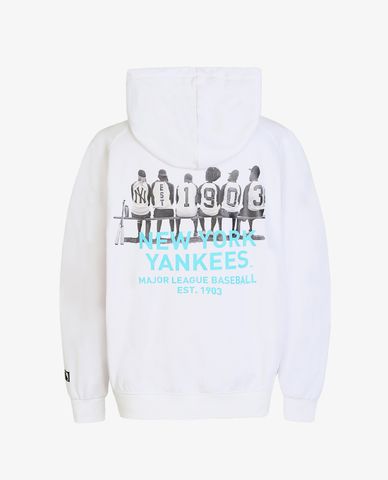  MLB - Áo hoodie tay dài phối mũ thời trang Back Painting 