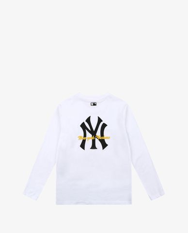  MLB - Áo thun tay dài cổ tròn Basic Big Logo 