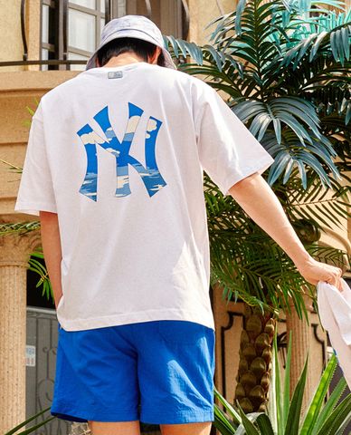  MLB - Áo thun tay ngắn cổ tròn Hot Summer Cloud 