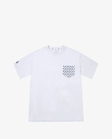  MLB - Áo thun cổ tròn ngắn tay Monogram Pocket Over Fit 