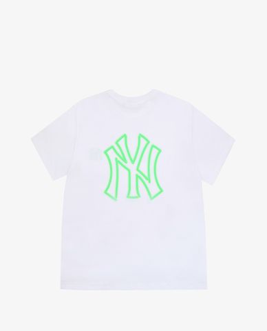  MLB - Áo thun cổ tròn ngắn tay Neon Art Big Logo 