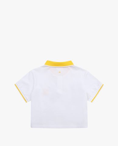  MLB - Áo thun nữ croptop cổ bẻ Basic Crop Pique 