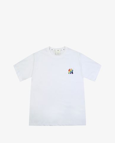 MLB - Áo thun cổ tròn ngắn tay Rainbow Basic 