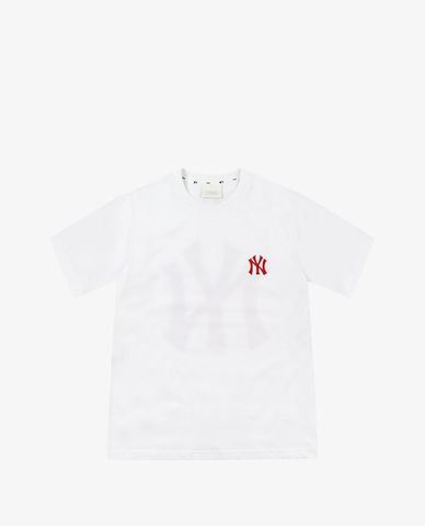  MLB - Áo thun cổ tròn ngắn tay phom suông Check 