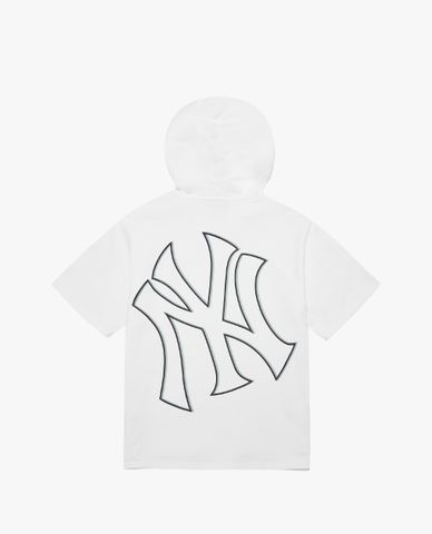  MLB - Áo hoodie phom suông ngắn tay Mega Logo 