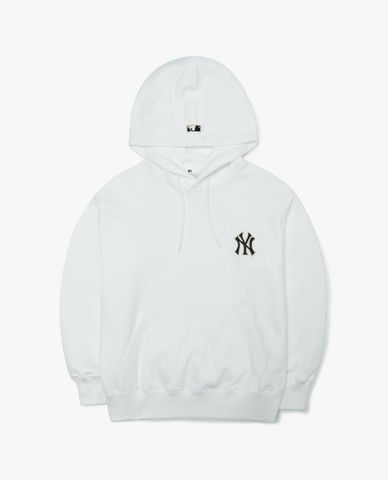  MLB - Áo hoodie unisex tay dài phối mũ Checkerboard Big Logo Overfit 