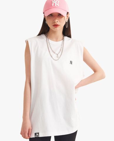  MLB - Áo ba lỗ phom suông Basic Small Logo 