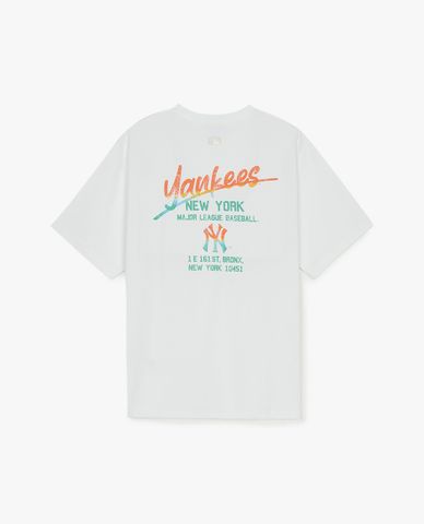  MLB - Áo thun unisex cổ tròn tay ngắn Basic Color Letter Mega 