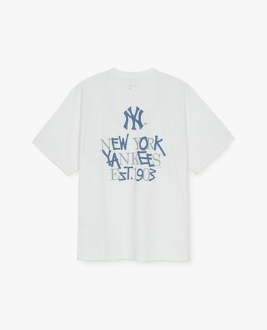  MLB - Áo thun unisex cổ tròn tay ngắn Basic Letter Mega 