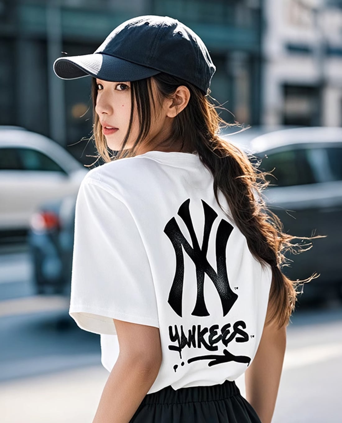 MLB - Áo thun unisex Basic Mega Logo Oversized