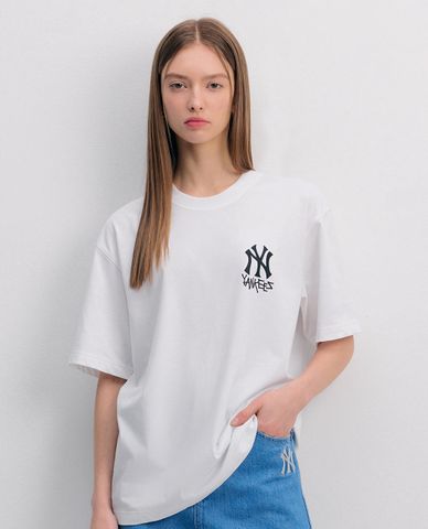  MLB - Áo thun unisex cổ tròn tay ngắn Stree Big Logo Functional 