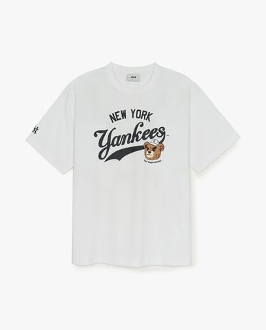  MLB - Áo thun unisex cổ tròn tay ngắn Letter Mega Bear 