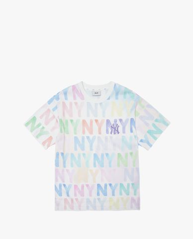  MLB - Áo thun phom suông ngắn tay Watercolor Monogram Overfit 