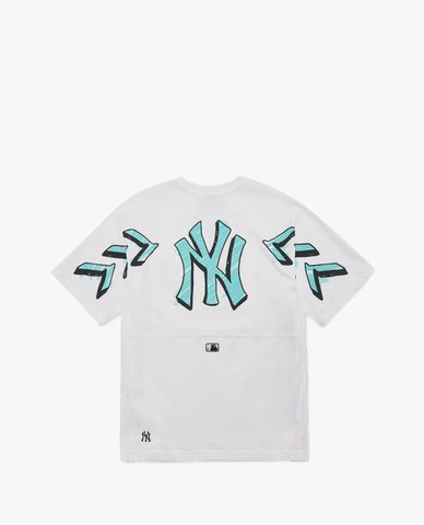  MLB - Áo thun cổ tròn ngắn tay Seamball Back Logo 