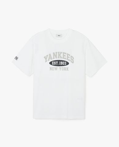  MLB - Áo thun unisex cổ tròn tay ngắn Summer Varsity Functional 