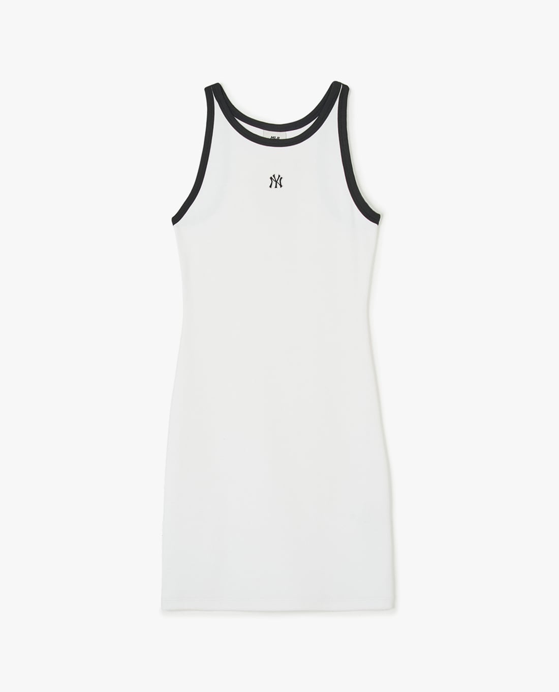 MLB - Đầm sát nách nữ cổ tròn mini Basic Small Logo Ribbed Ringer