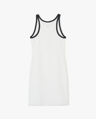  MLB - Đầm sát nách nữ cổ tròn mini Basic Small Logo Ribbed Ringer 