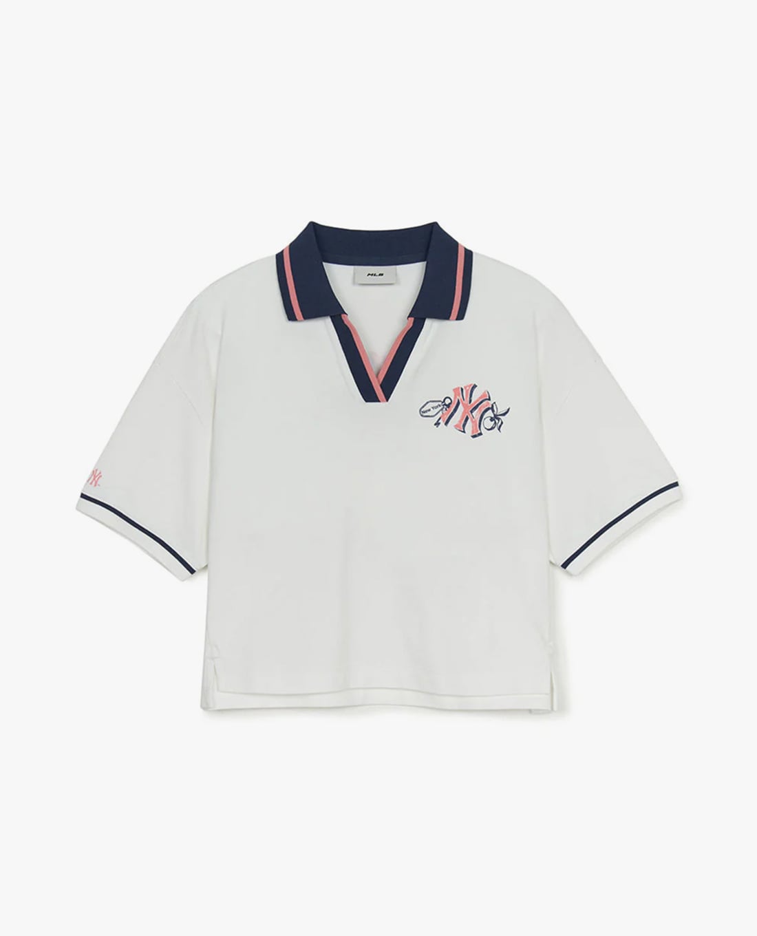 MLB - Áo polo nữ tay ngắn phom croptop Athleisure